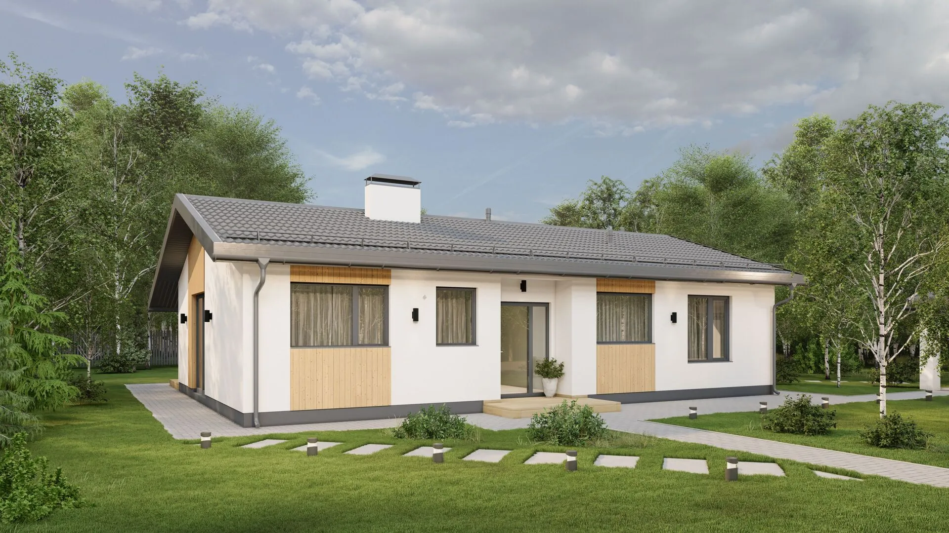 Одноэтажный дом по проекту Латен Макс - 114 м2