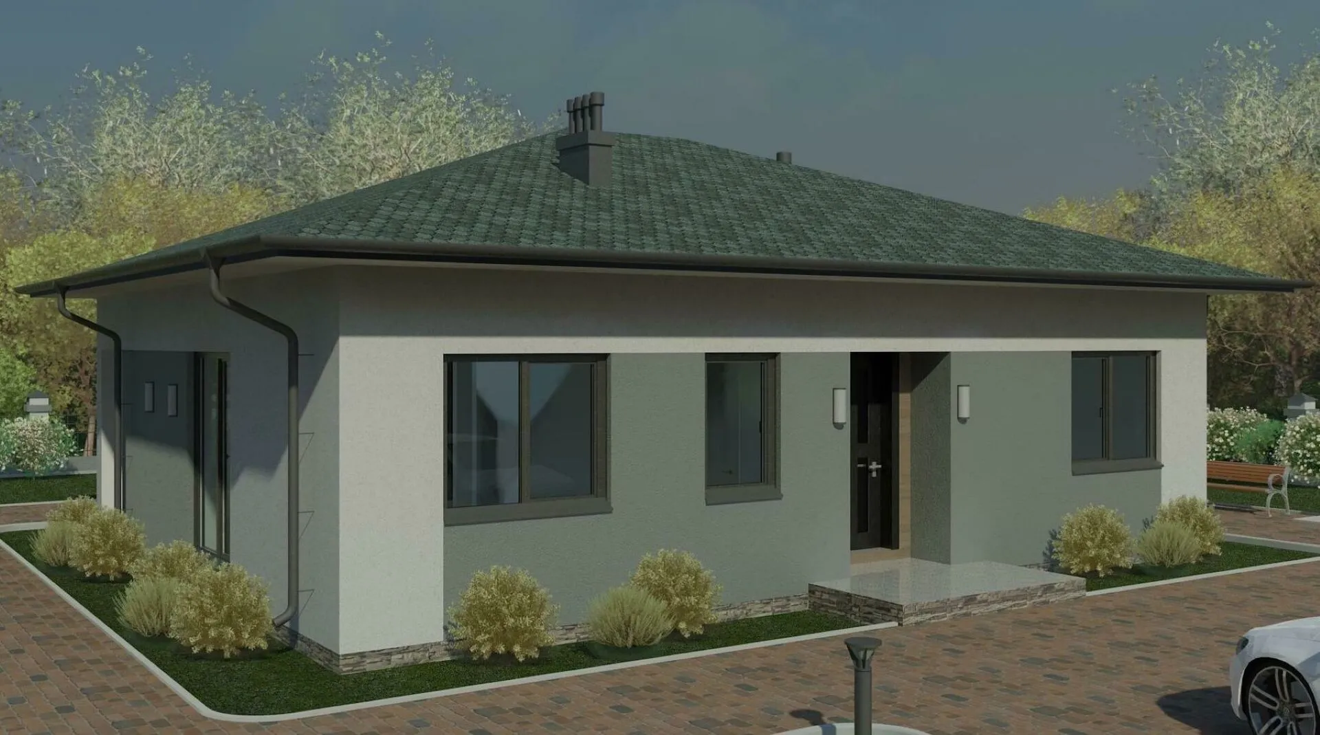 Проект для дружной семьи с уютной террасой