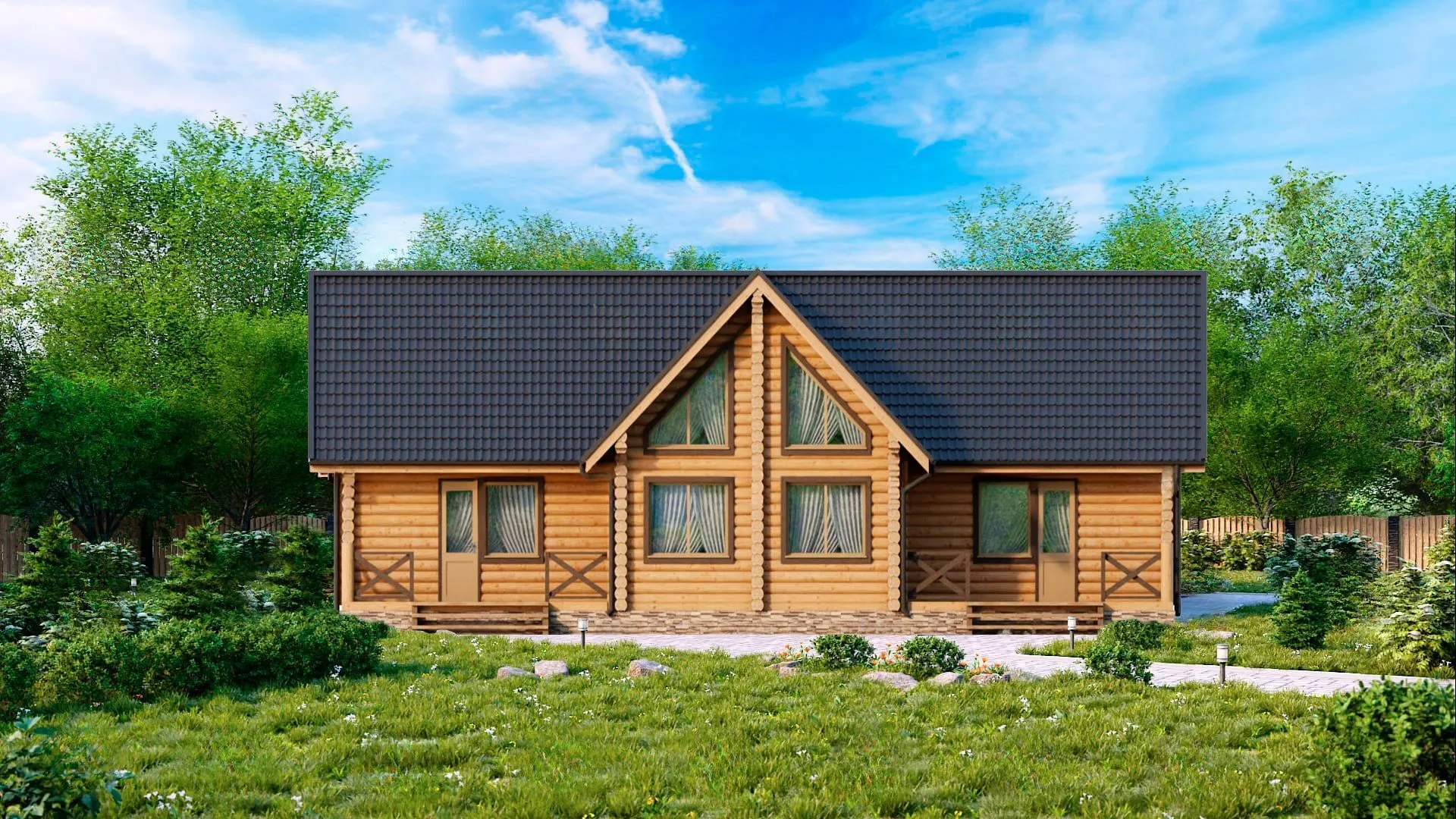 Дом из бревна №5