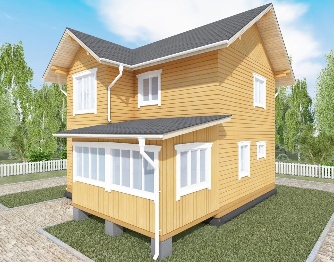 Двухэтажный дом С-2