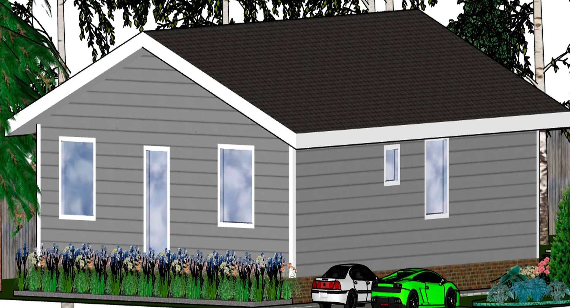 Одноэтажный дом 