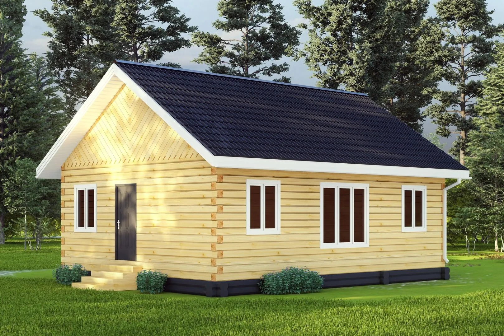 Одноэтажный классический дом 7мх9м