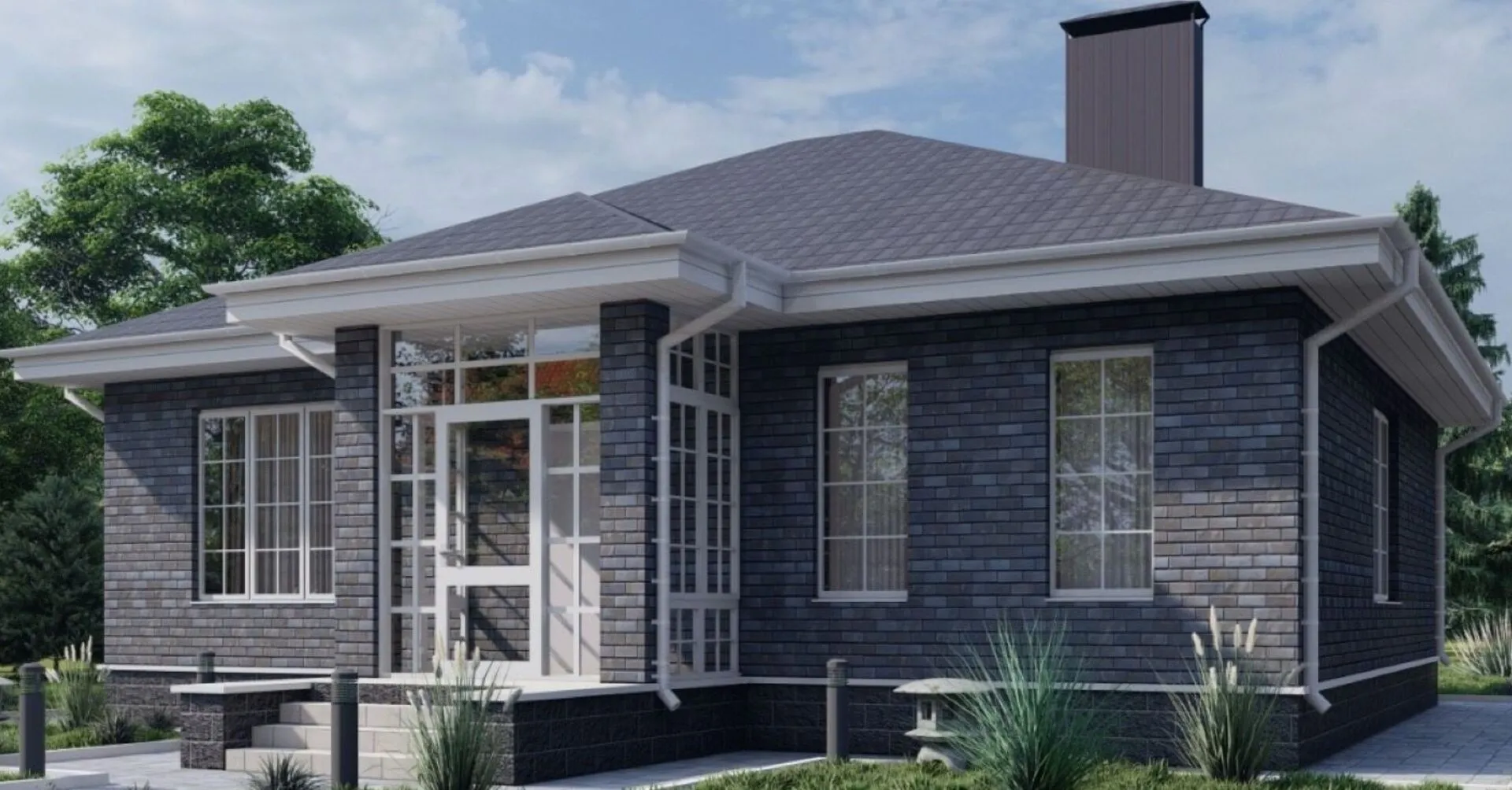 Одноэтажный дом НРК - 100 Патина