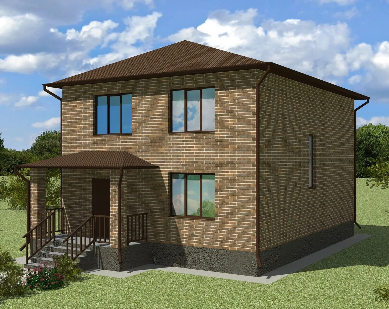 Двухэтажный дом В160