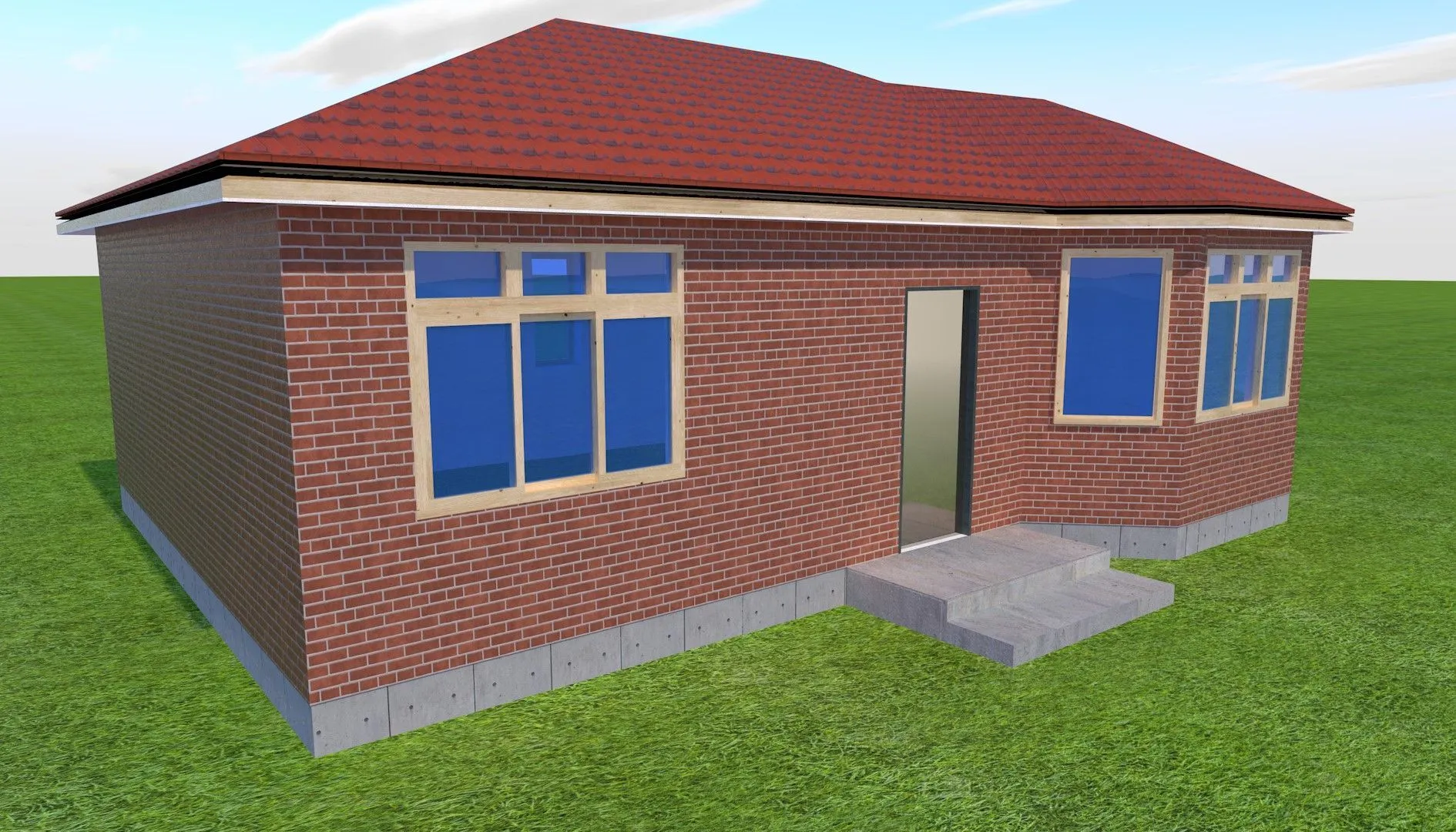 Проект 101 с облицовочным кирпичем и отсевблоком