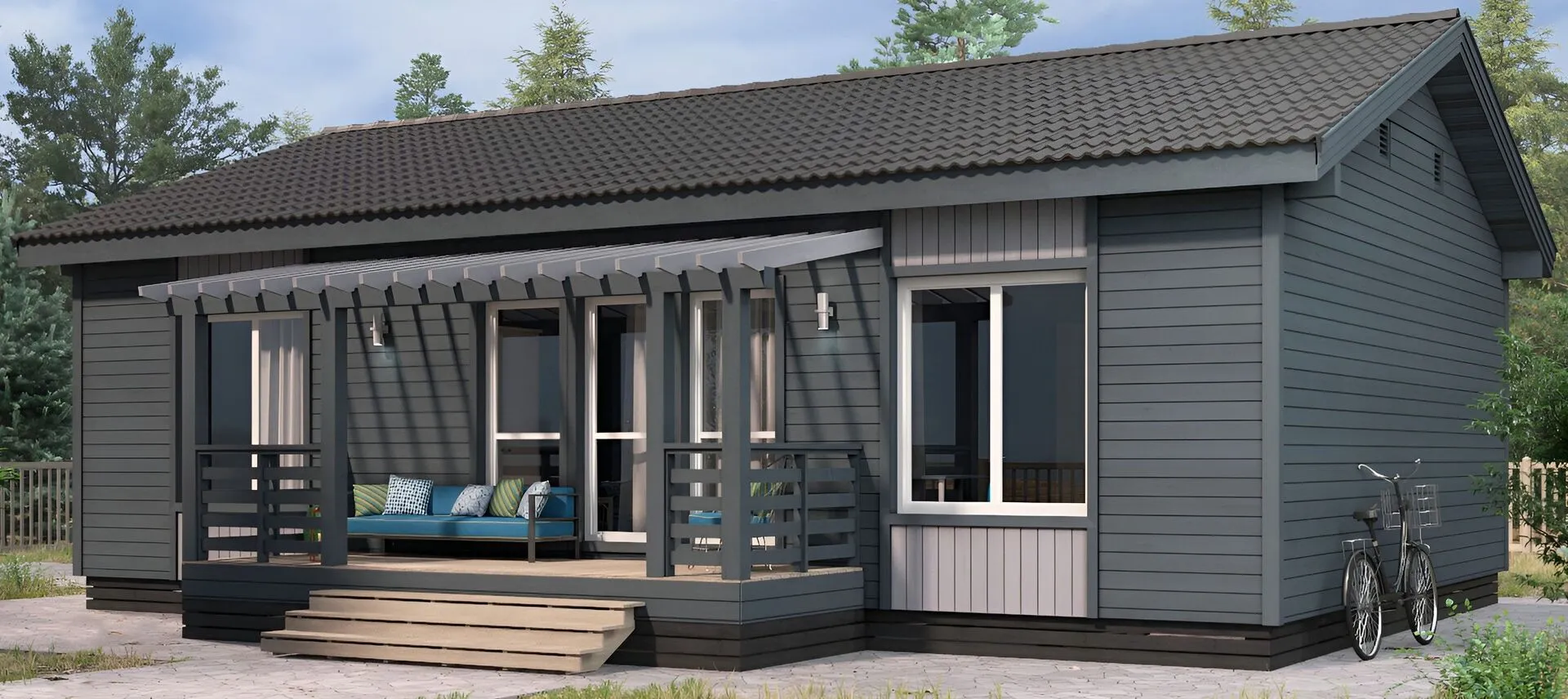 Одноэтажный дом Сканди Сестрорецк ВМ