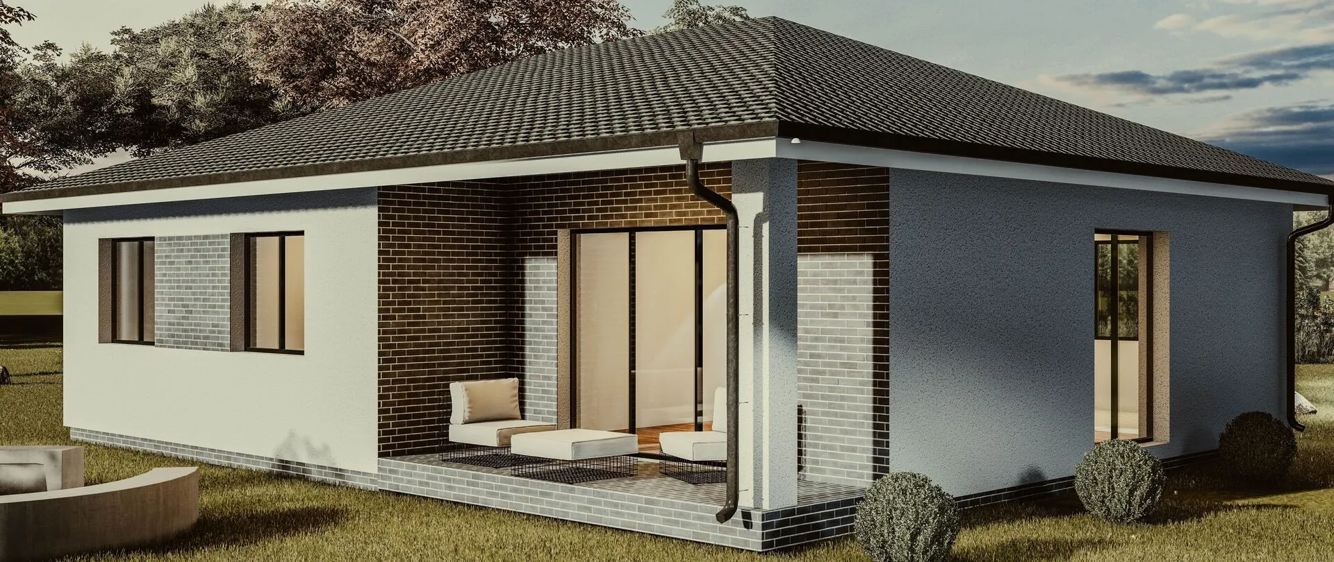 Жилой одноэтажный дом