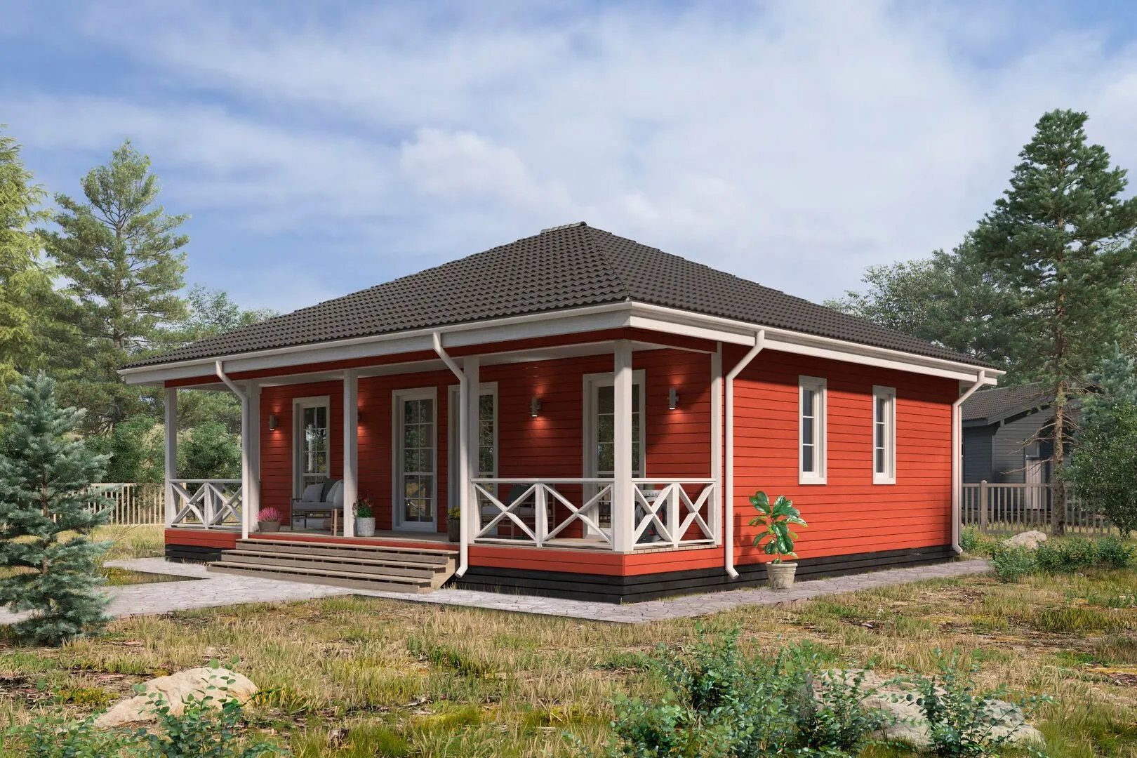 Коттедж 100 - Одноэтажный ВМ Коттедж 100