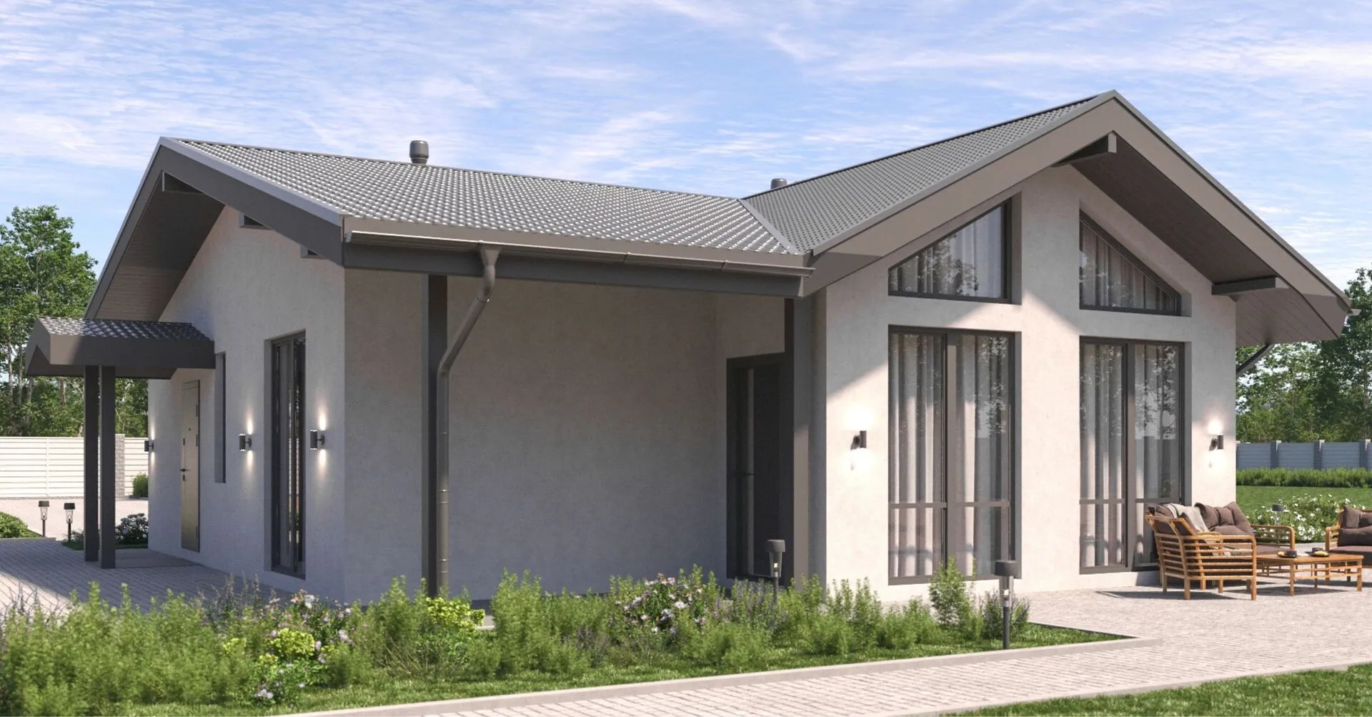 Одноэтажный дом 