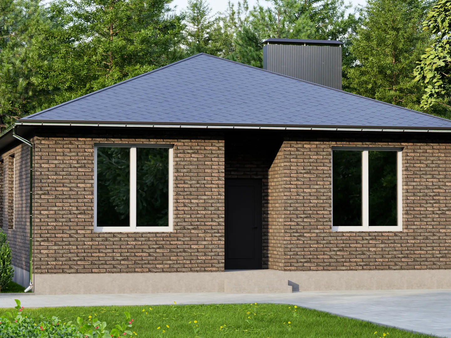 Индивидуальный жилой дом площадью 90м²