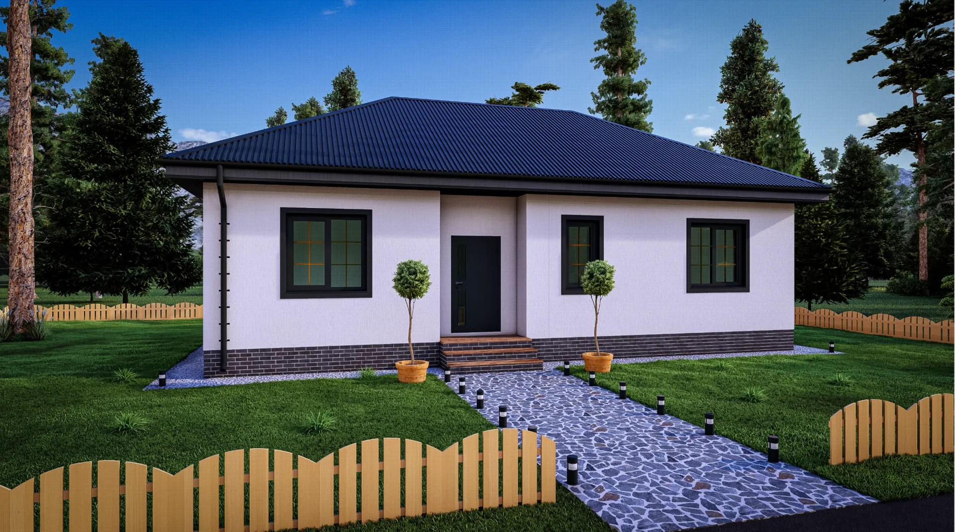 Жилой одноэтажный дом