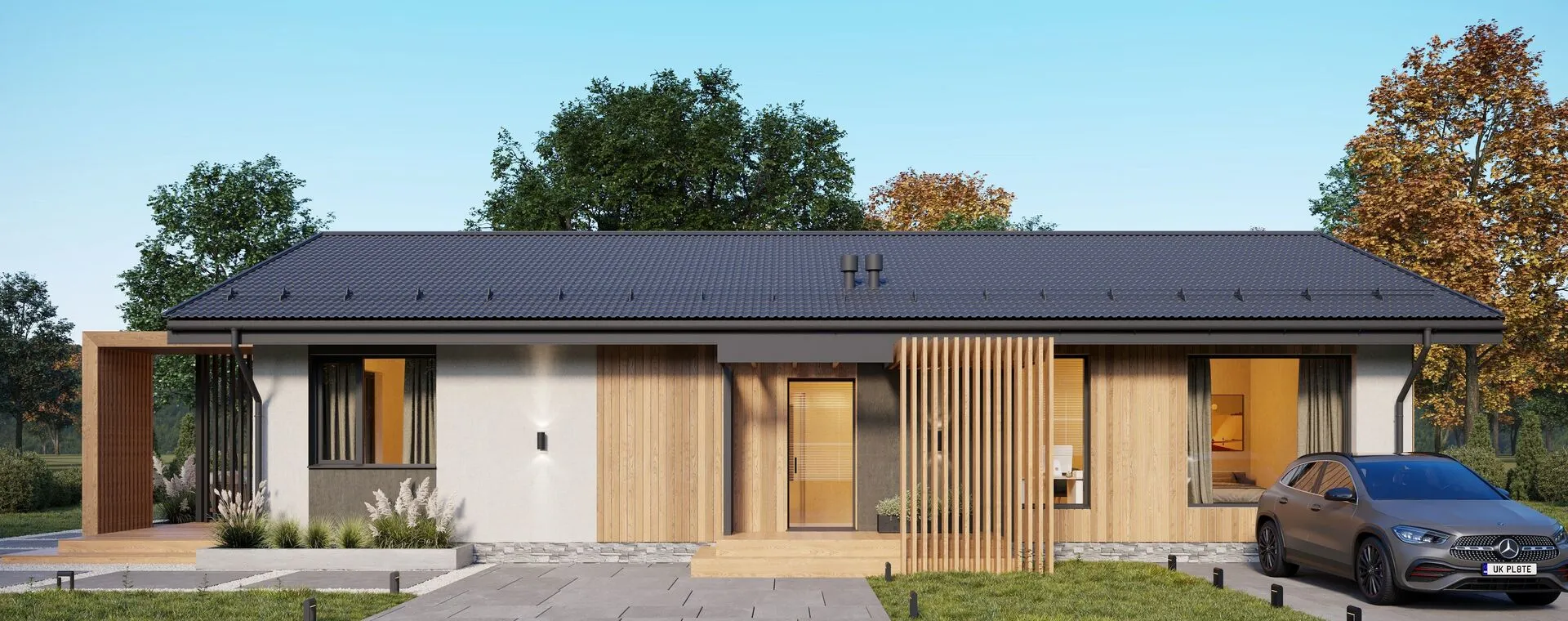 Одноэтажный дом линейки 