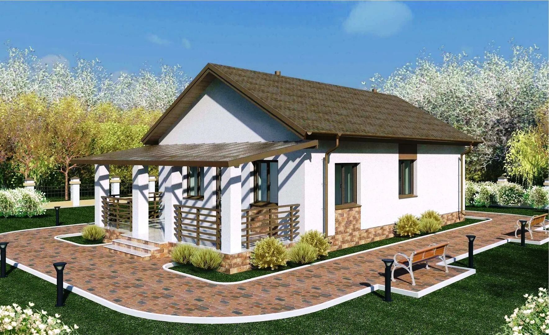 Одноэтажный дом 102 кв.м. ЦН-102