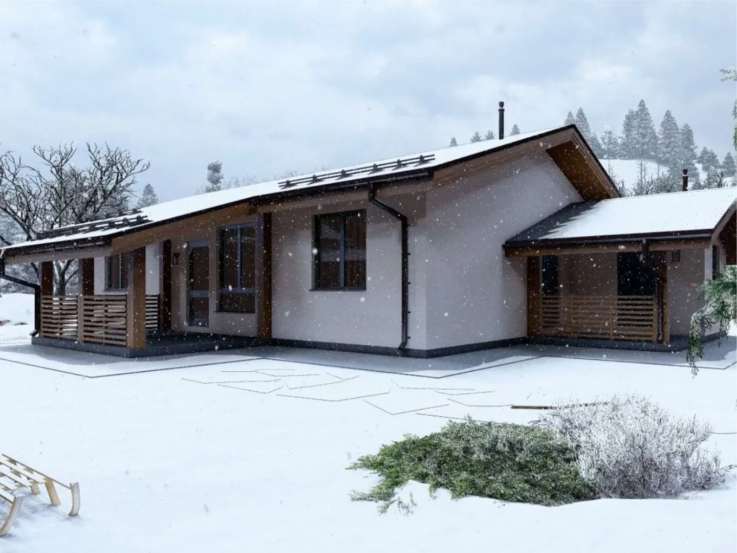 Одноэтажный дом 