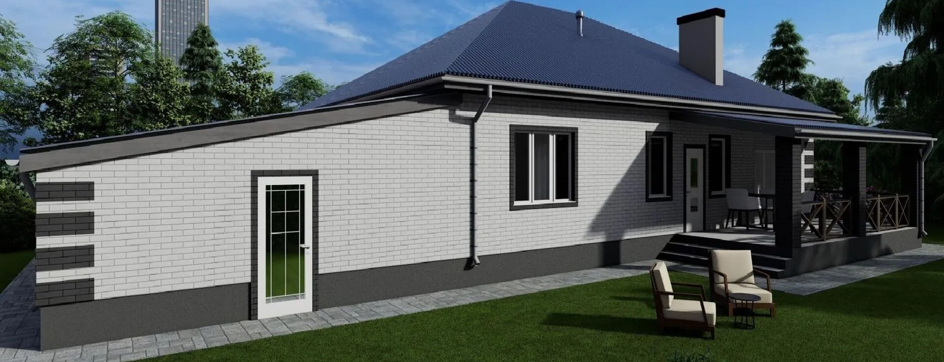 Одноэтажный жилой дом S-222