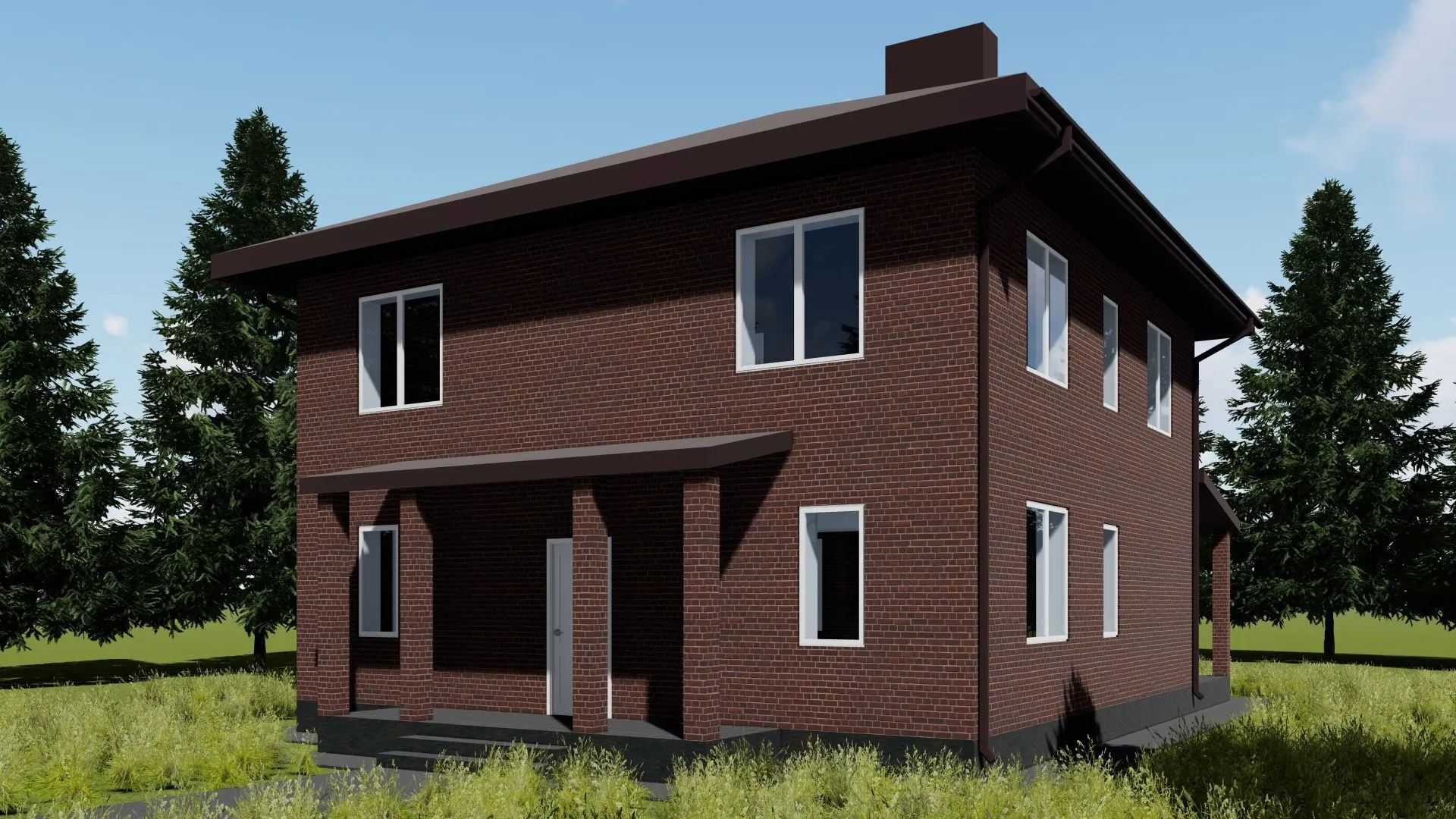 Проект жилого 2-х этажного дома