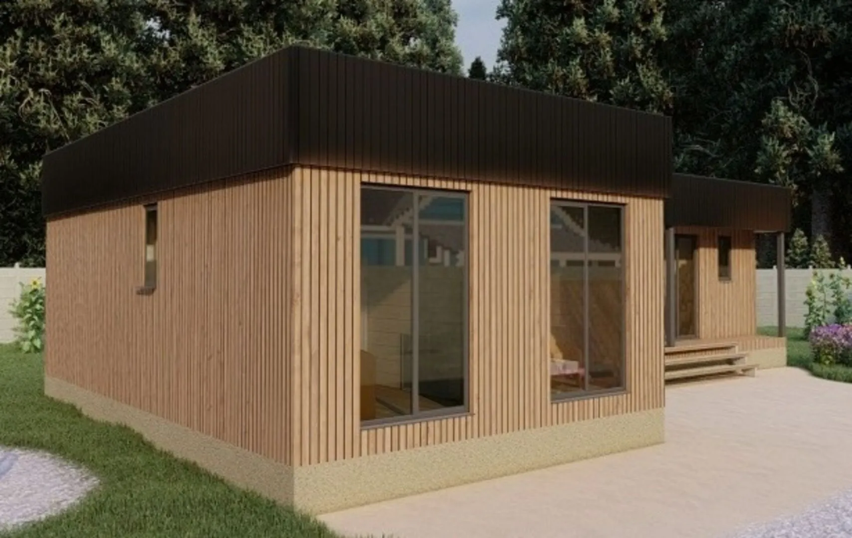 Одноэтажный модульный дом 