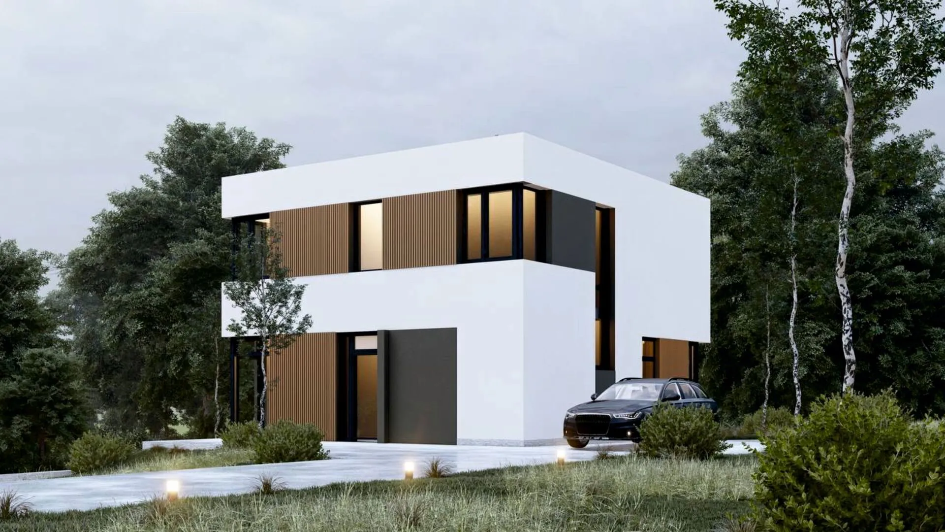 Двухэтажный дом Победа Эстетика 137м2