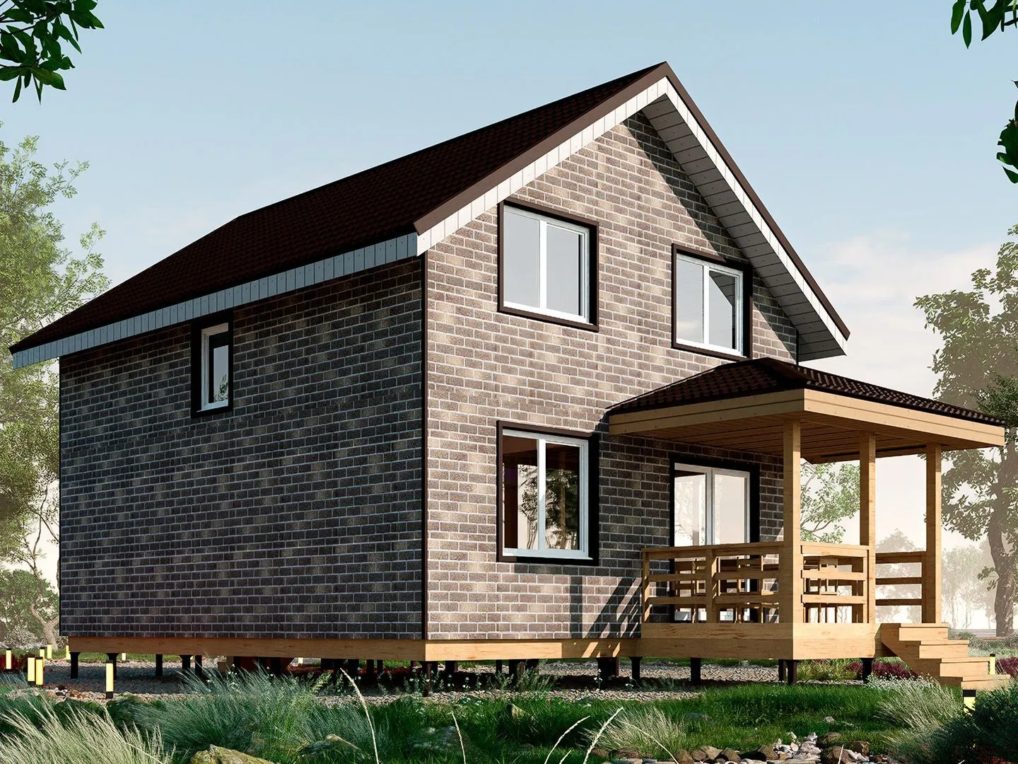 Каркасный дом Бордо 98