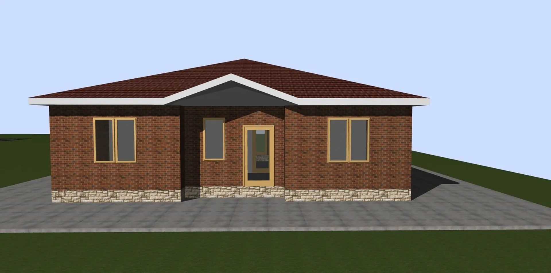 Классический эт дом 115м2 с 4 спальнями