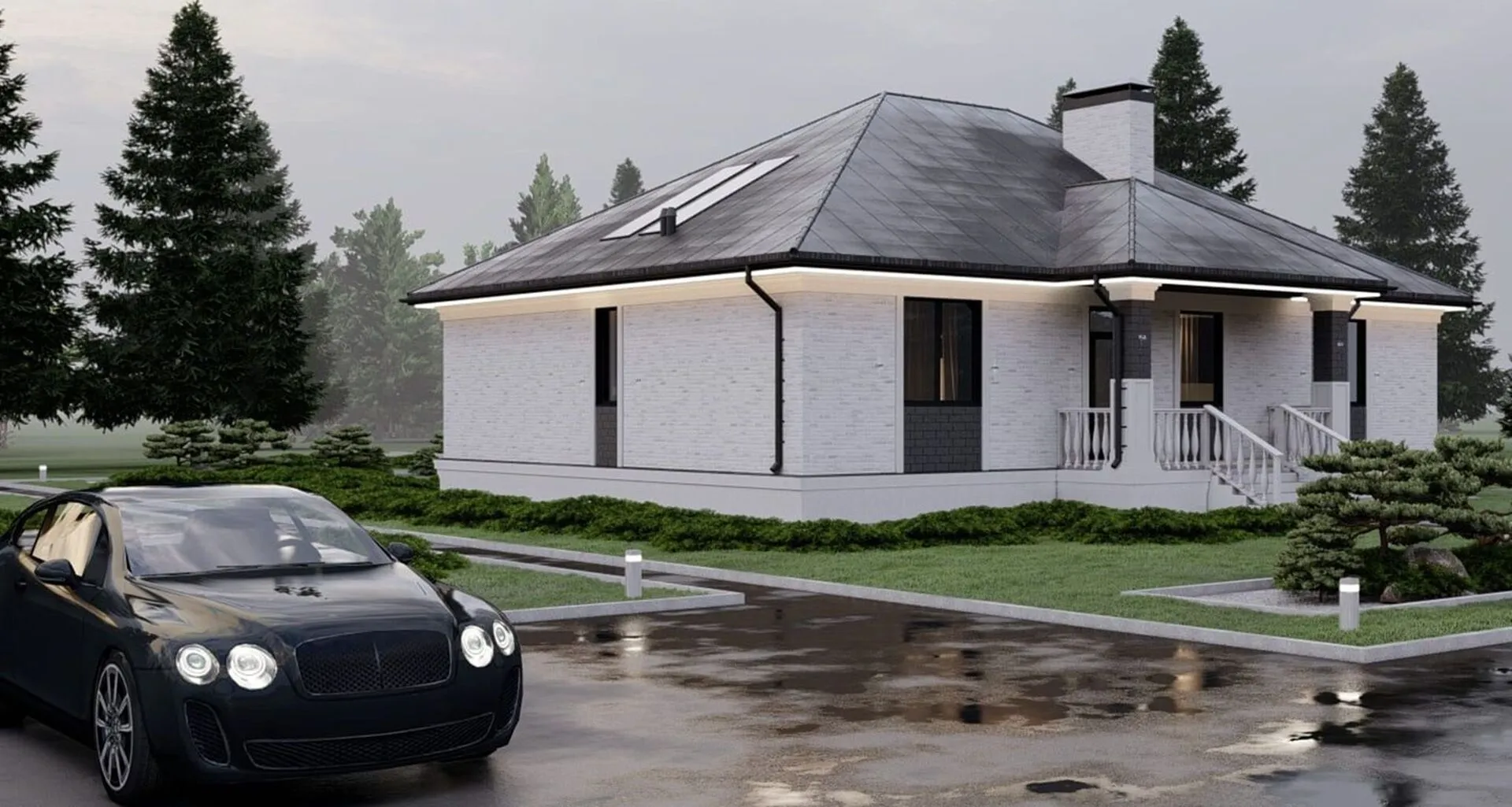 Одноэтажный жилой дом №09-09-24