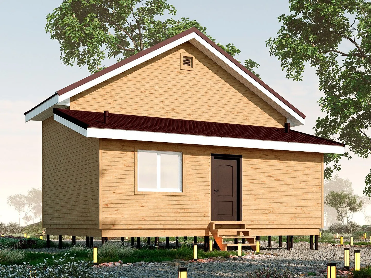 Каркасный дом Айнбек 77