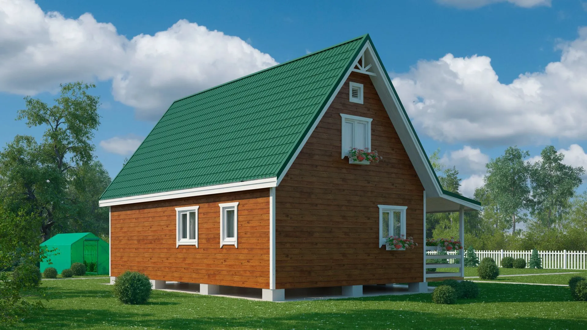 «Волжанин 5К» 6х9 м. с террасой 2х9 м