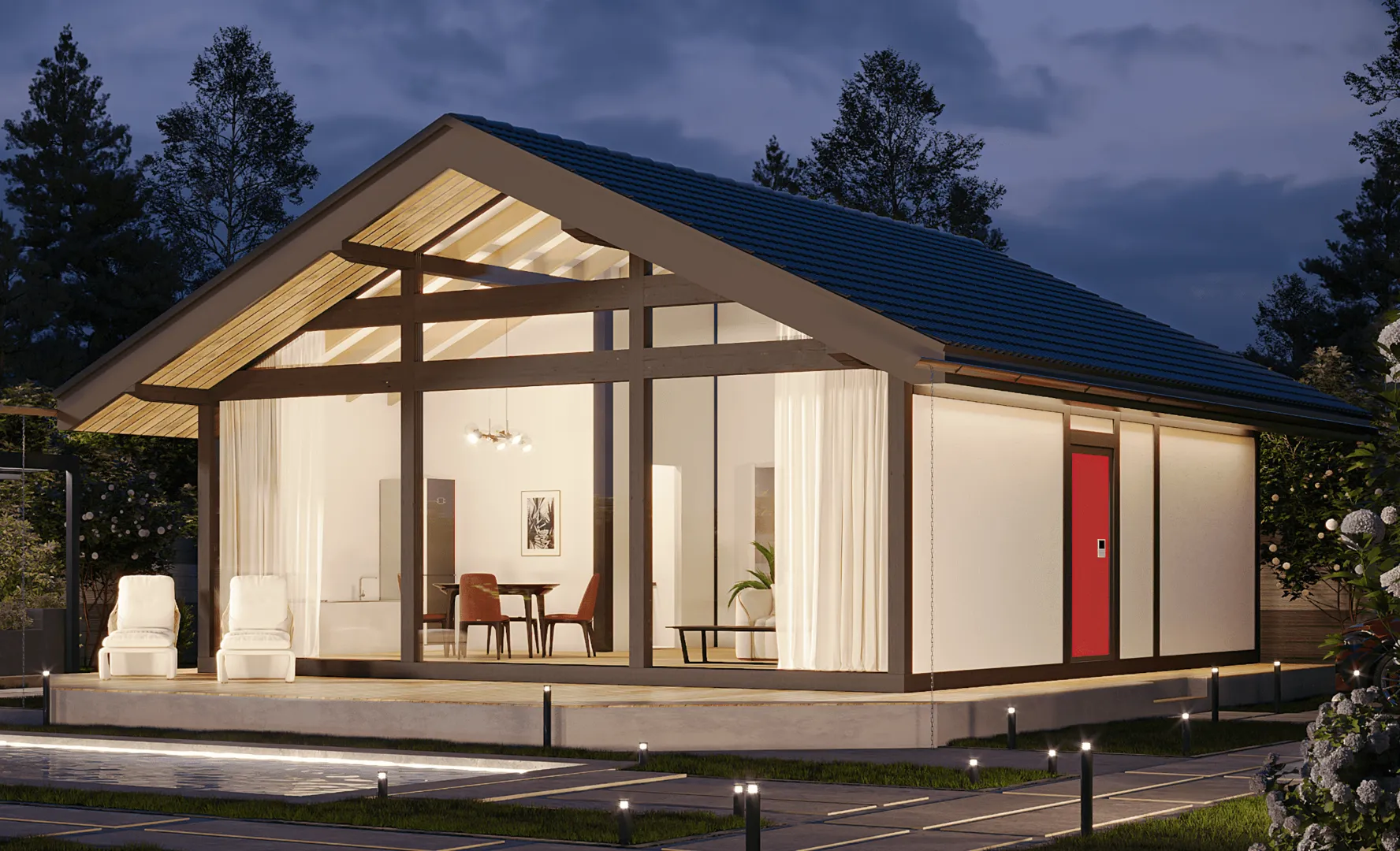 Одноэтажный дом Смарт 8