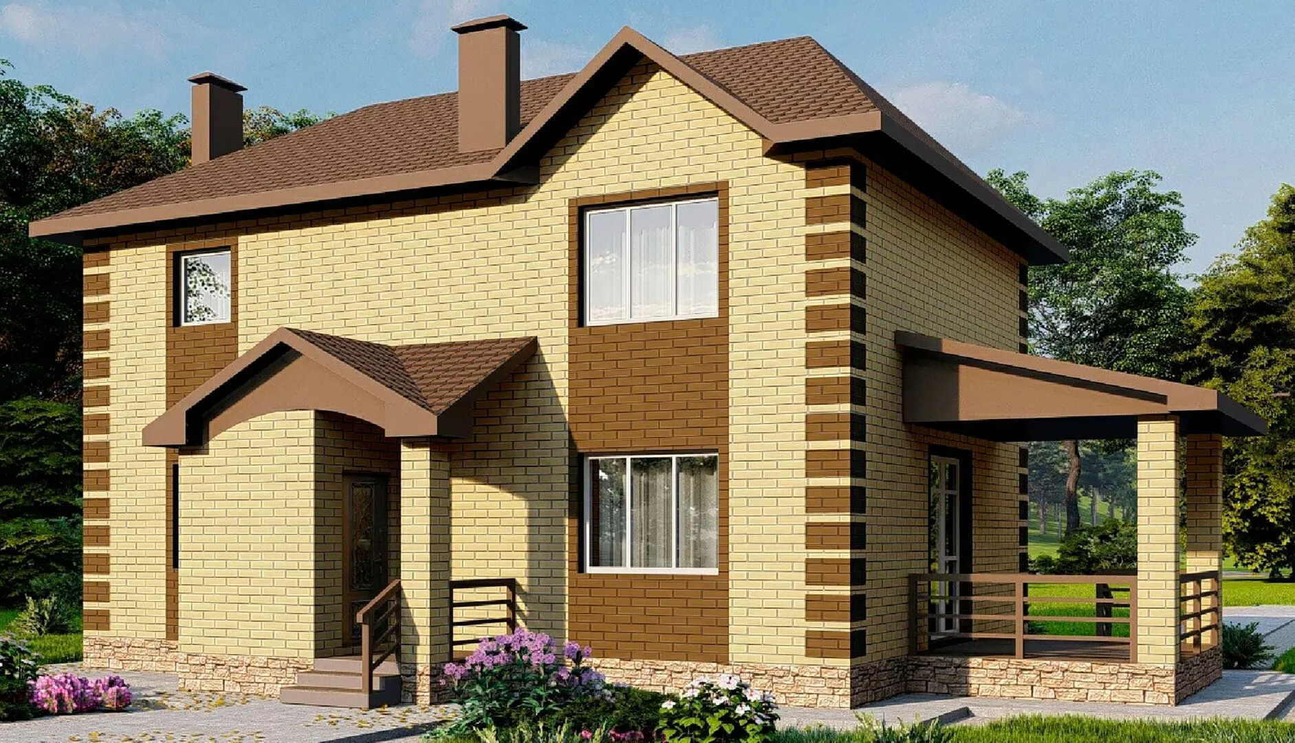 Проект двухэтажного дома №24 (11,3х8,0 м)