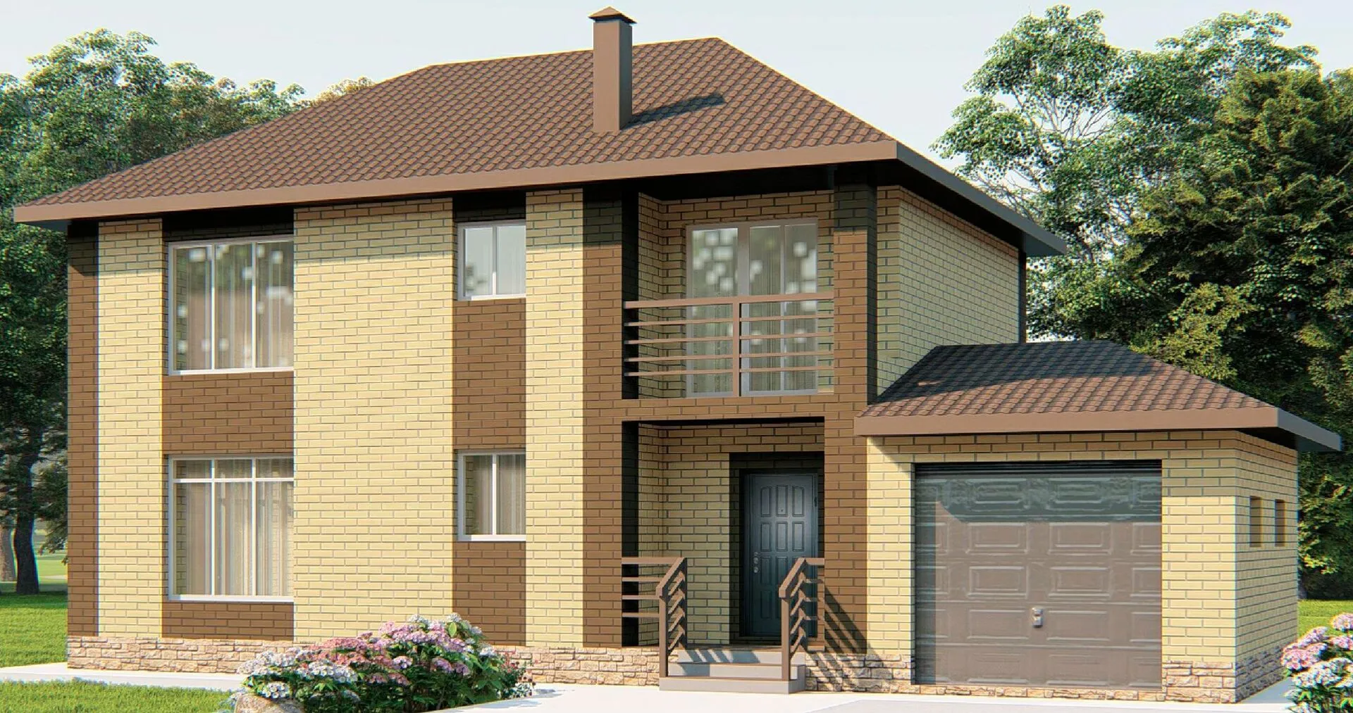 Проект двухэтажного дома №25 (11,3х8,0 м)