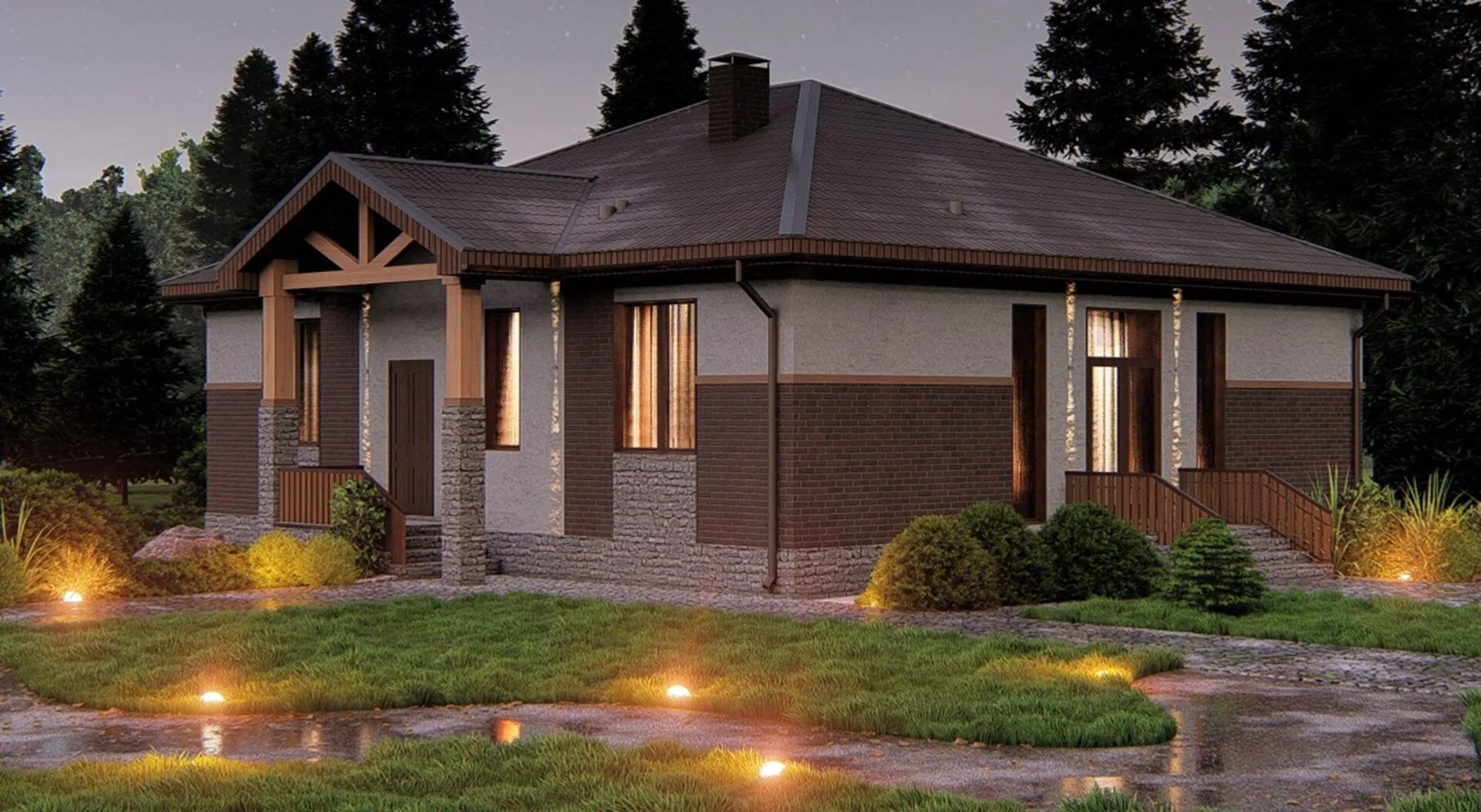 Одноэтажный жилой дом 10-09-24