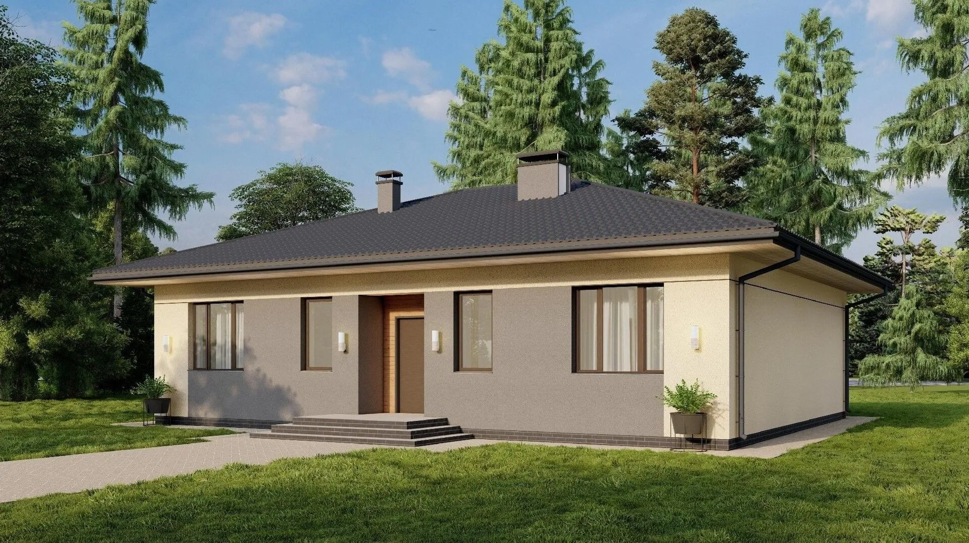 Одноэтажный дом S155