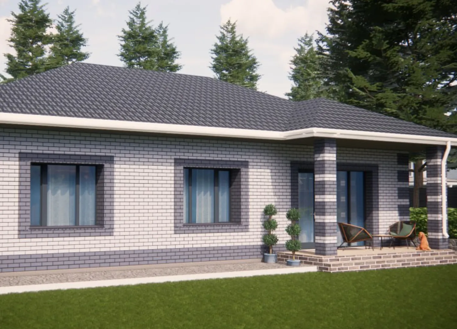 Одноэтажный дом Электра 108