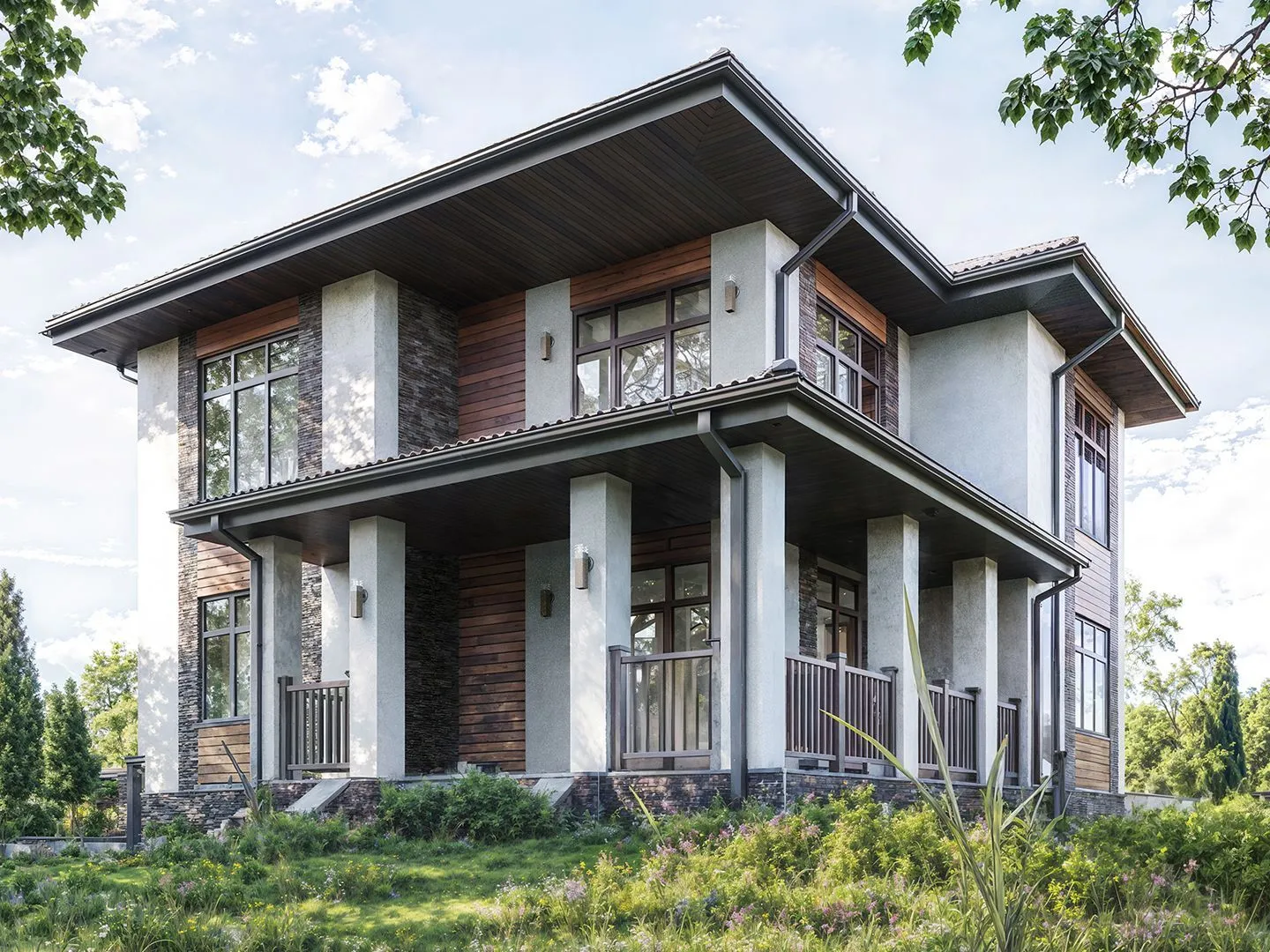 Двухэтажный современный дом СР-217