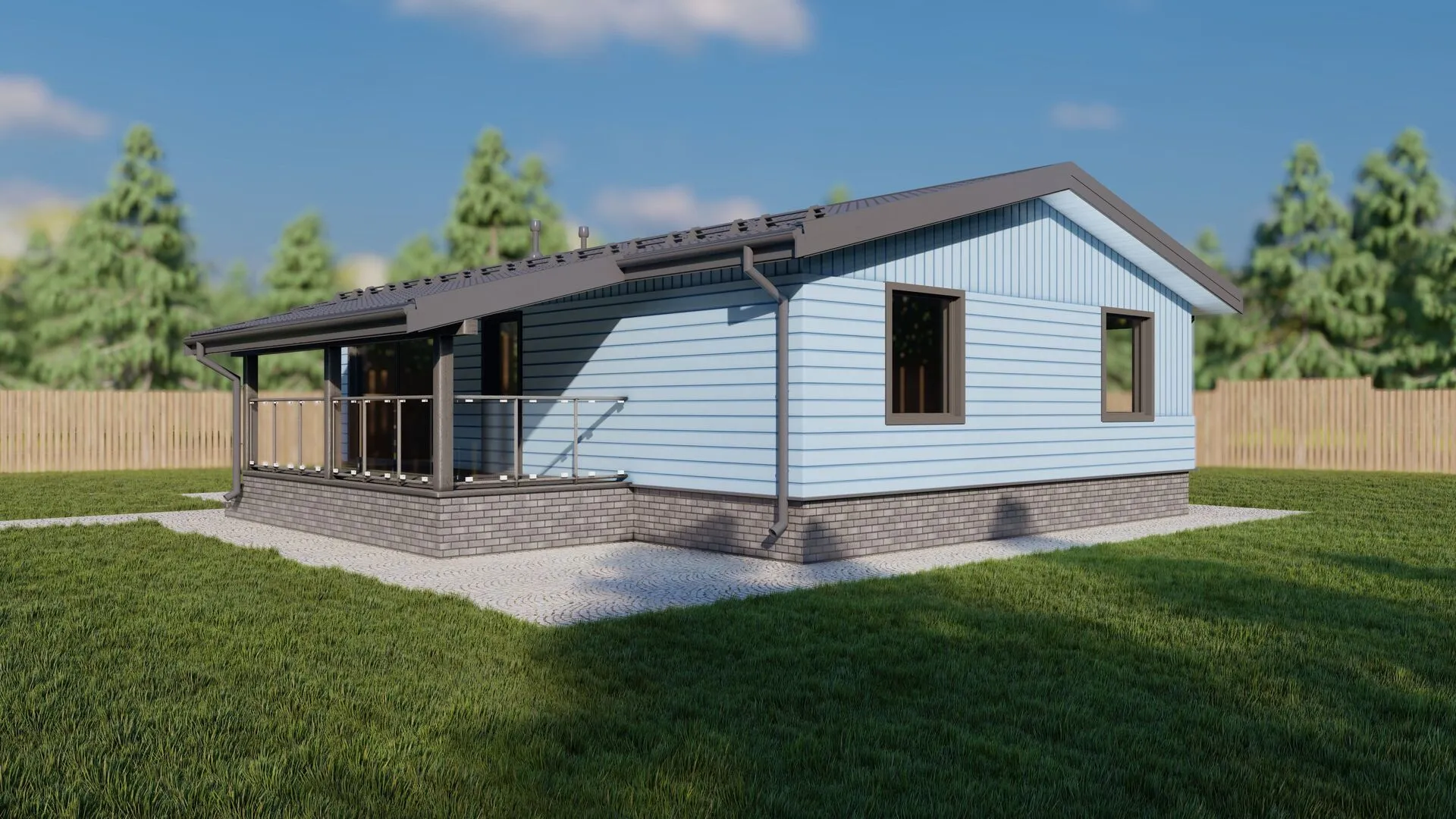 Одноэтажный дом 