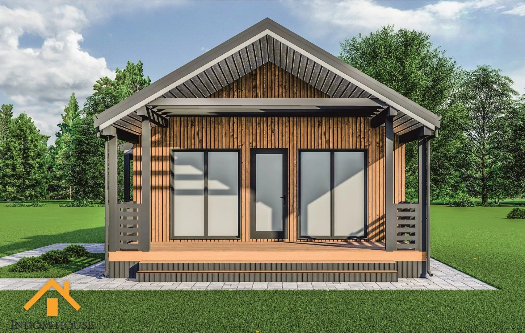 Одноэтажный дом в современном стиле i.House b60