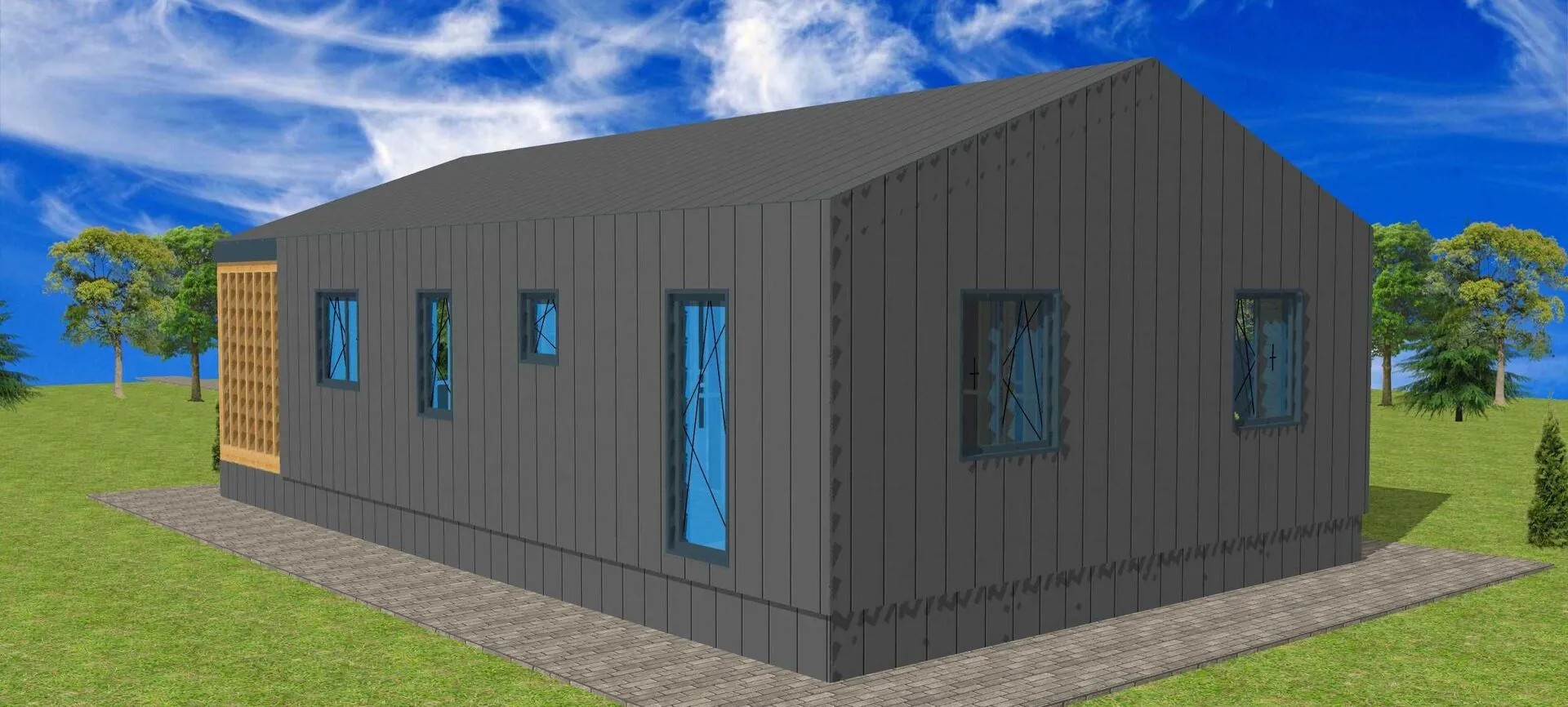 Одноэтажный Барнхаус Г-90