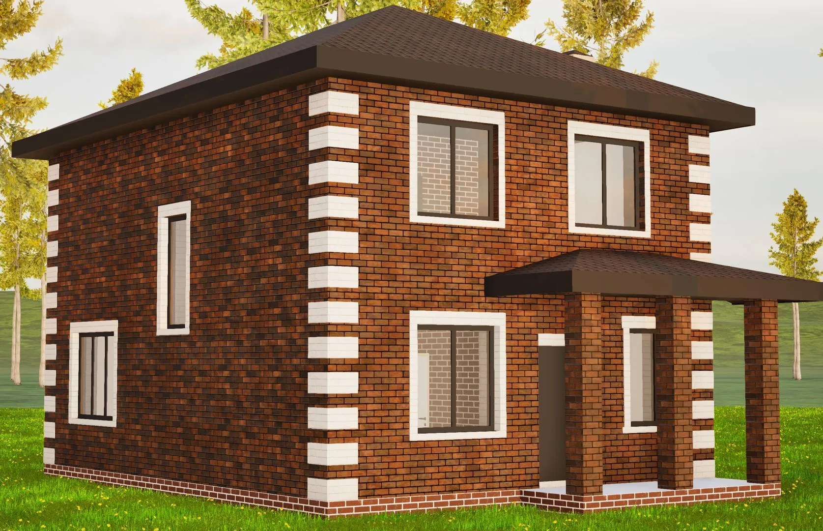 Кирпичный дом 124 м² (Вознесение)