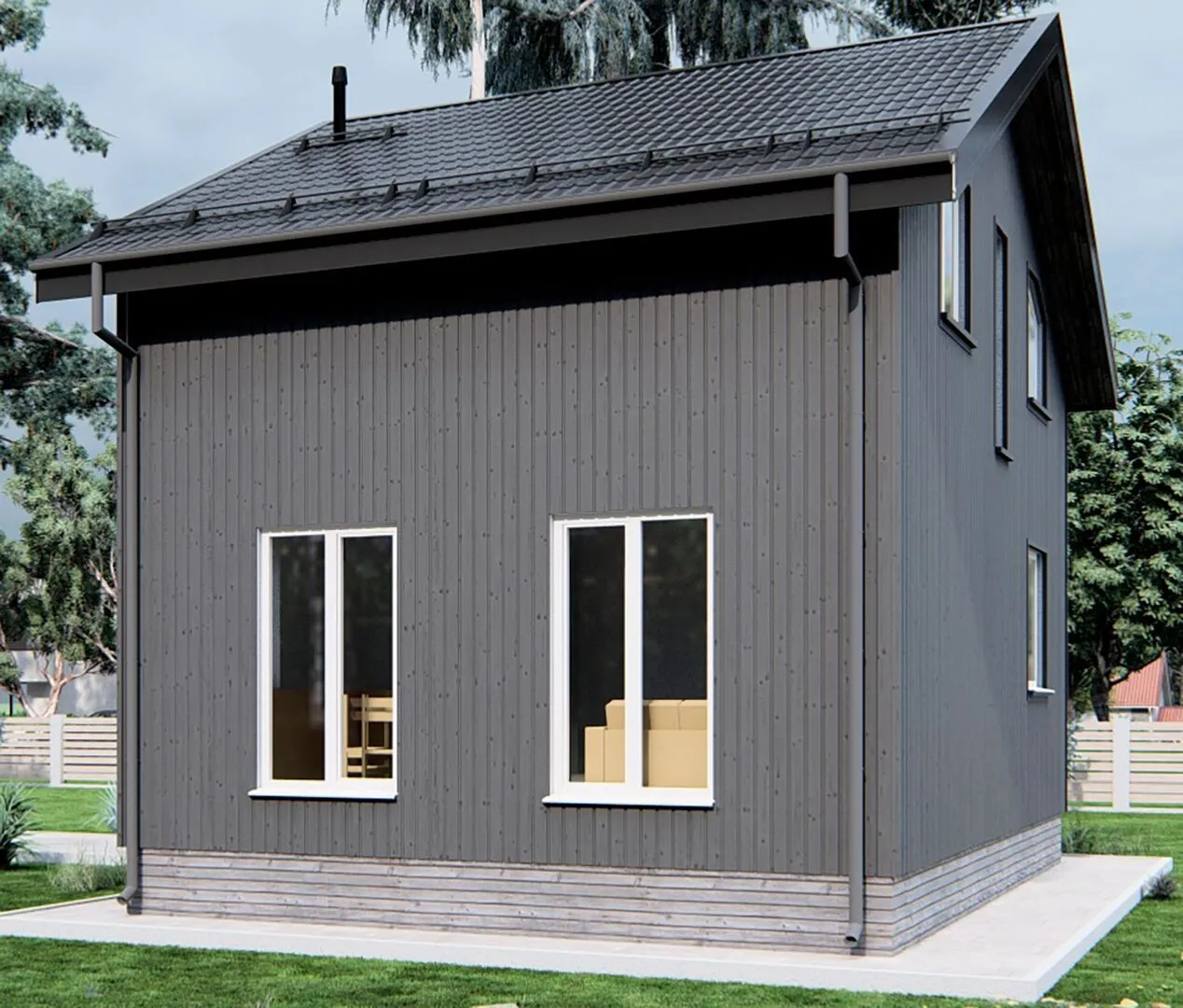 Мансардный дом из СИП-панелей Медея