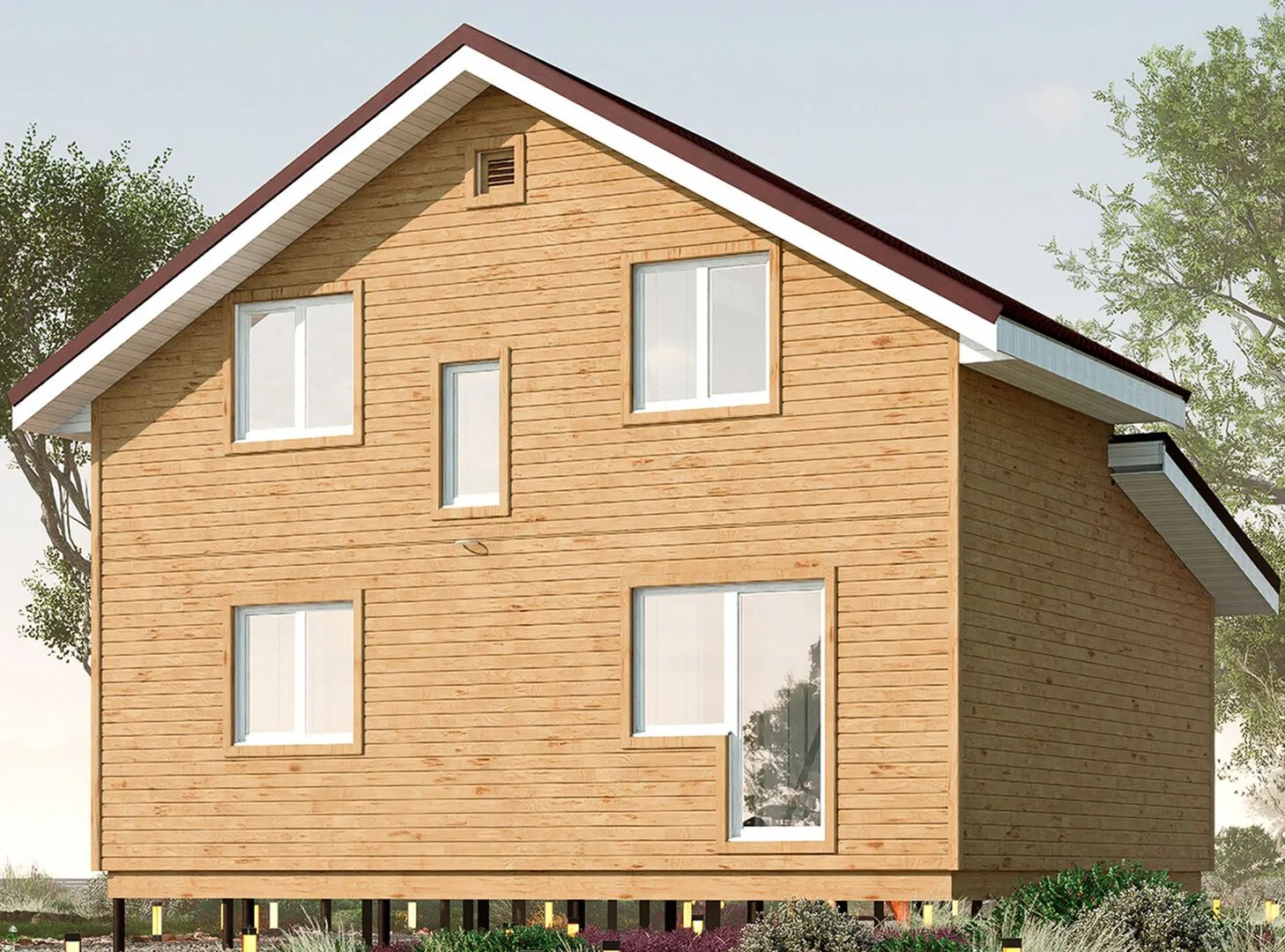 Каркасный дом Айнбек 77