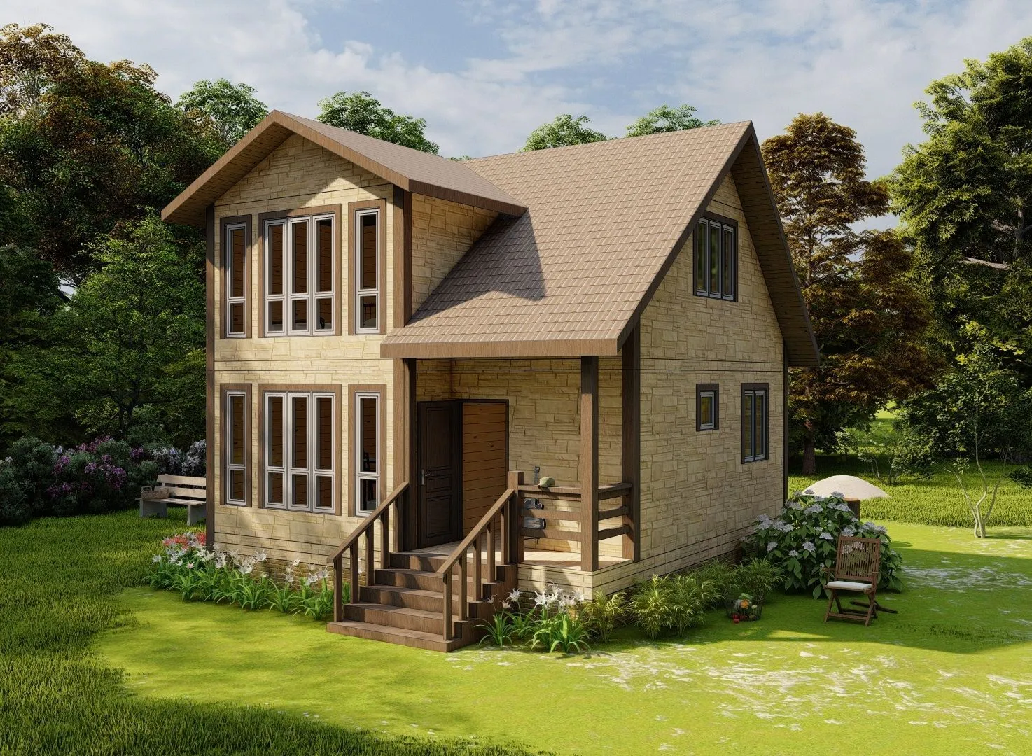 Мансардный дом 