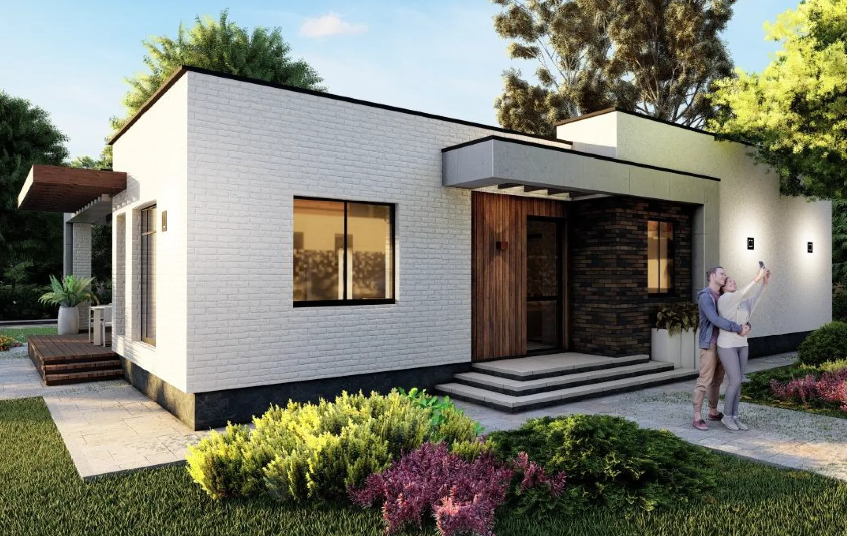 Одноэтажный с террасой