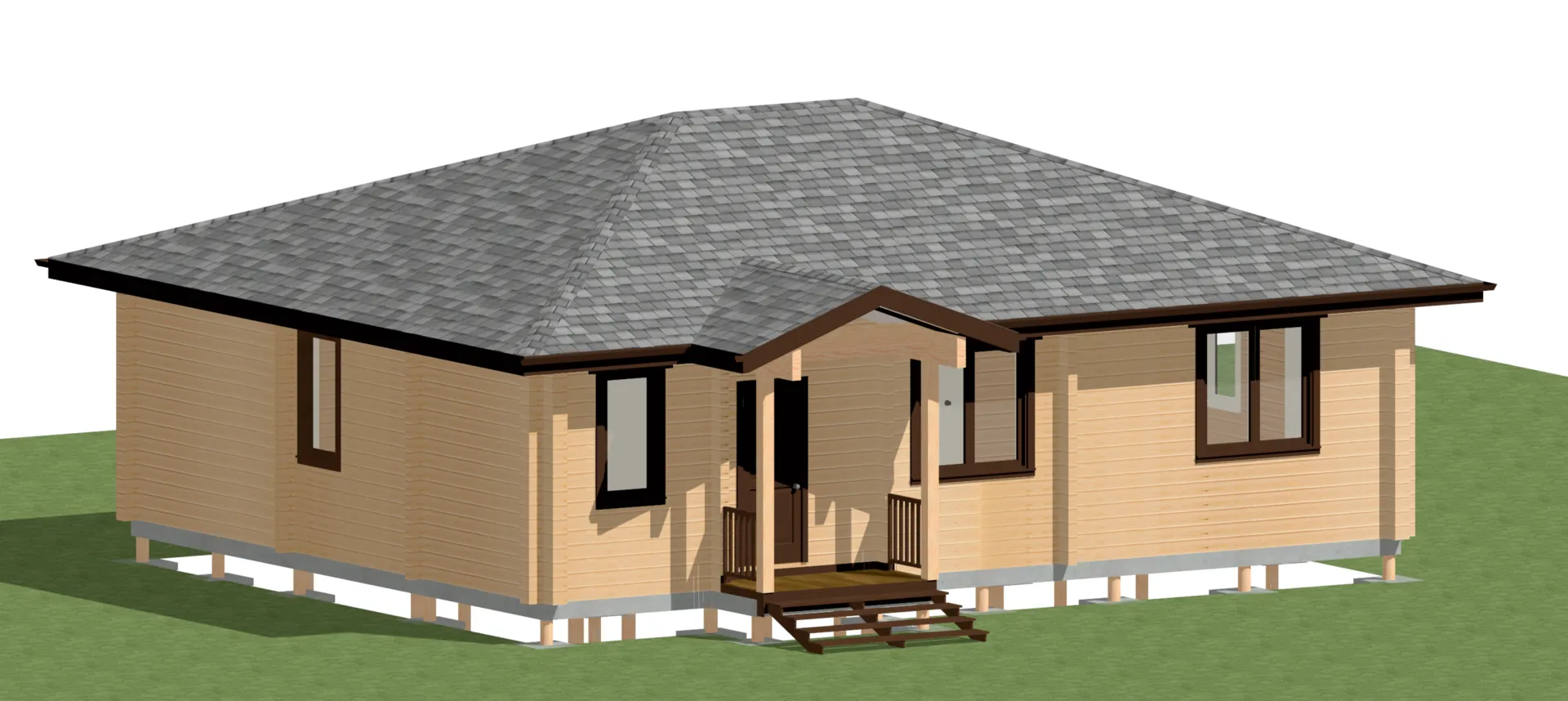 Одноэтажный дом по проекту КД161
