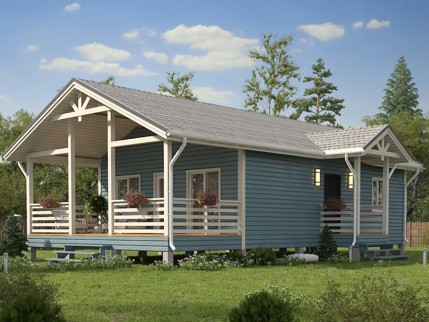 Каркасный дом ДК-74