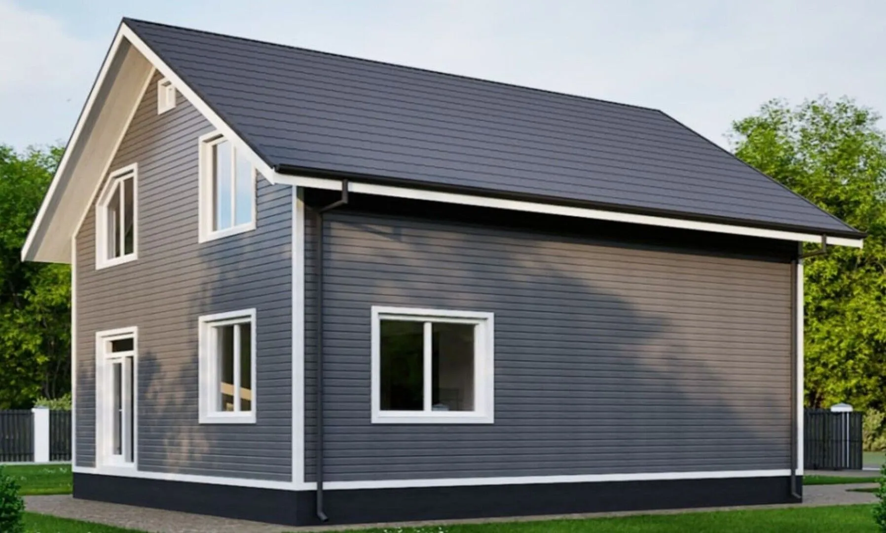 Двухэтажный дом КР-1121-3