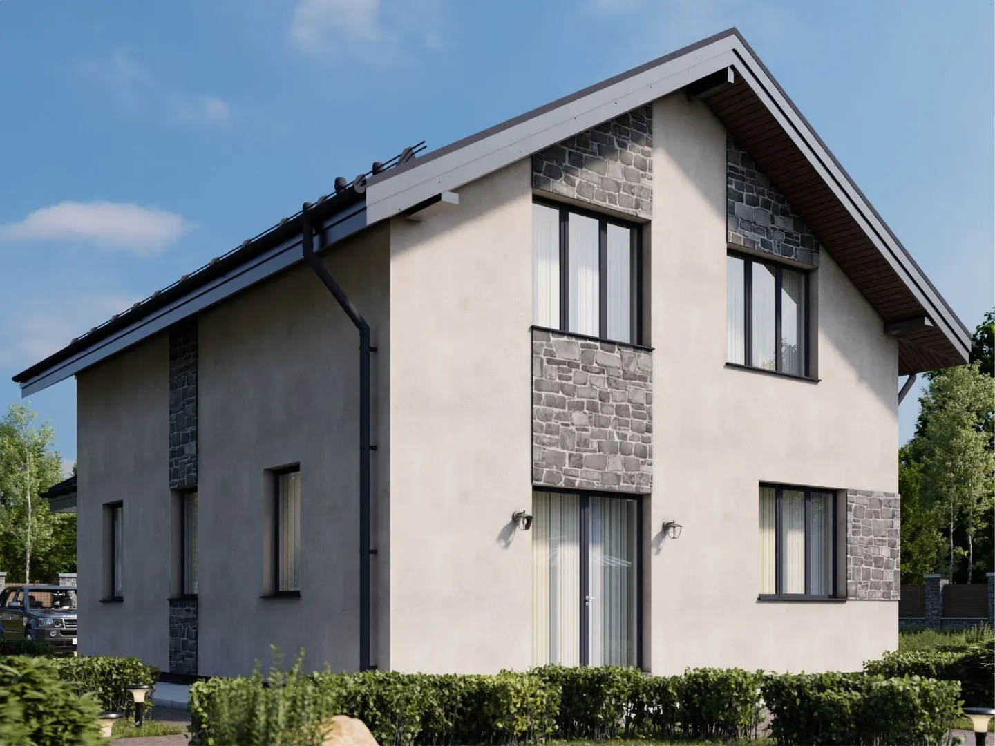 Дом с мансардным этажом 