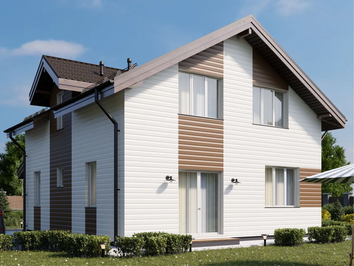 Дом с мансардным этажом 