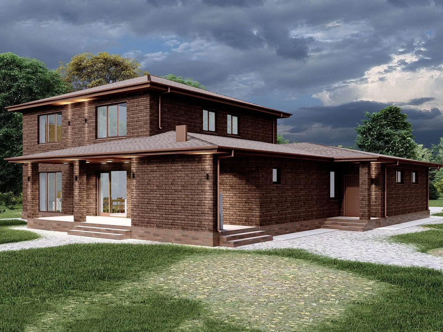 Двухэтажный дом 