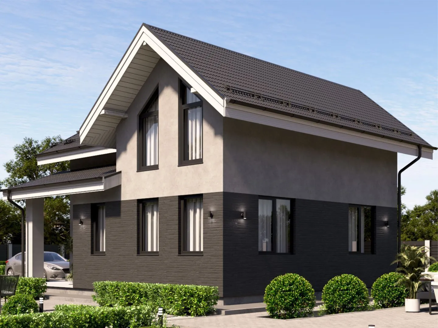 Дом с мансардным этажом 