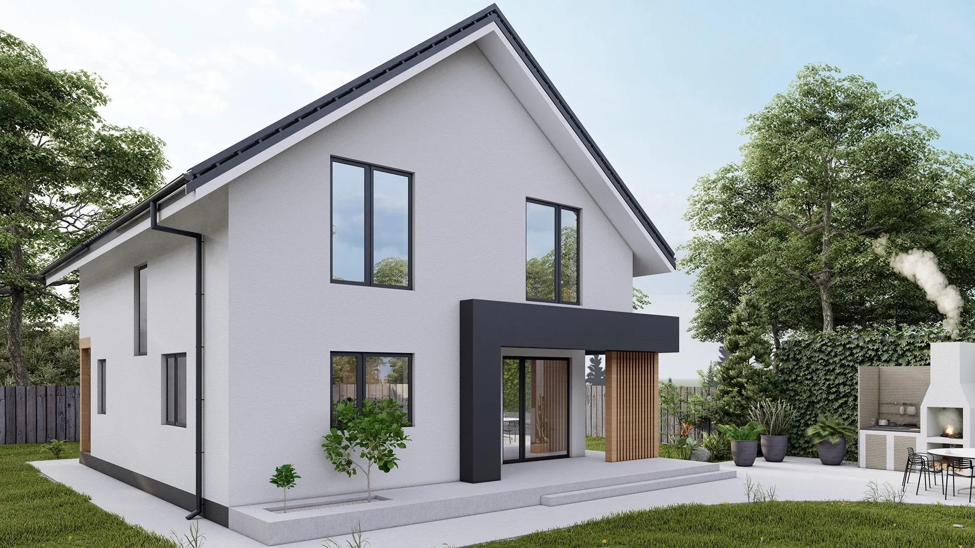 Двухэтажный загородный дом Д-142